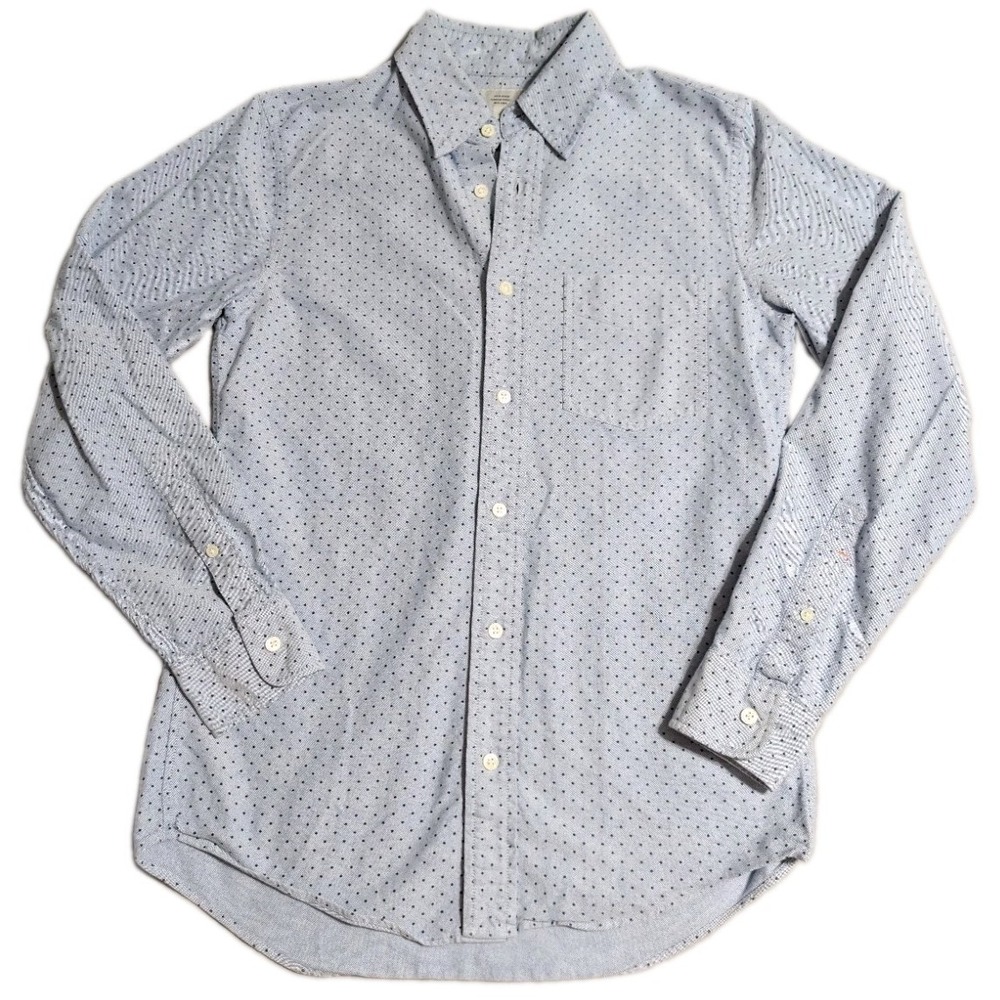 Jack Spade Warren Street Mens S Blue Dot Oxford Shirt Button Up Cotton Casual‎